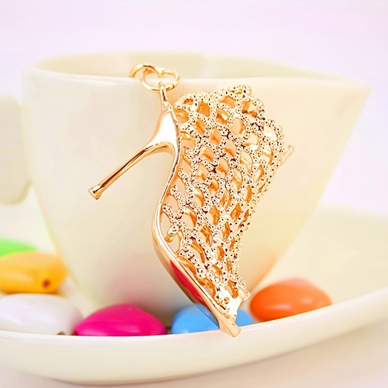 Stuttgart high heel gold. silver Key Chain