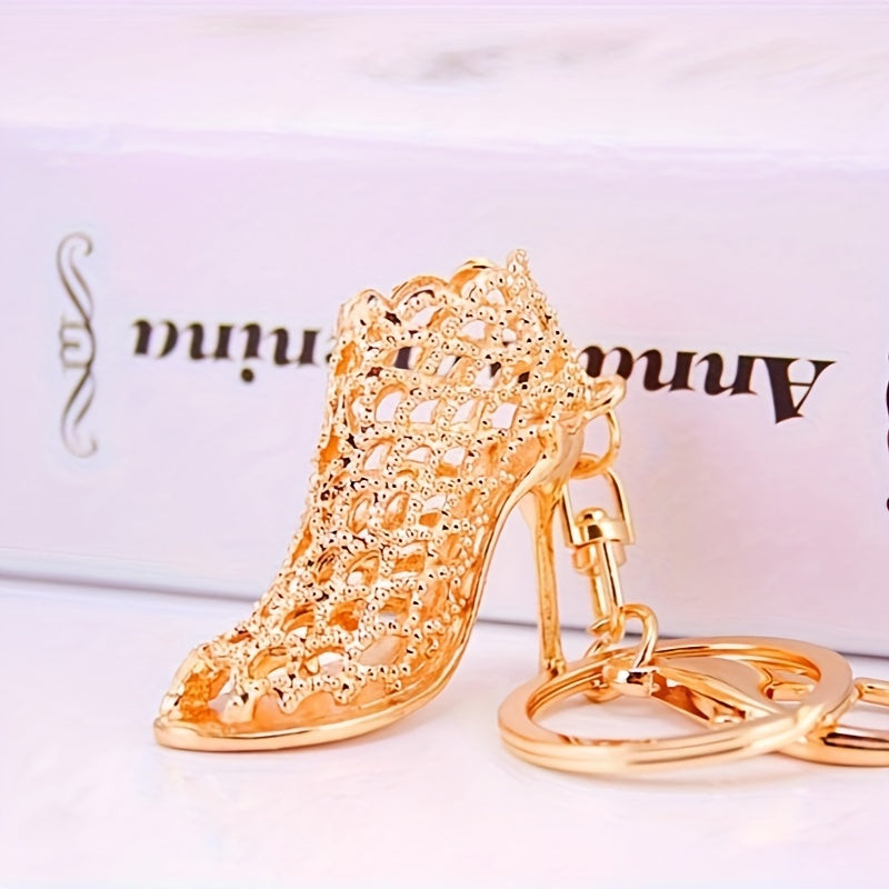 Stuttgart high heel gold. silver Key Chain
