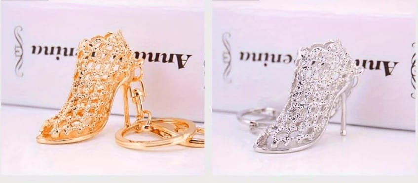 Stuttgart high heel gold. silver Key Chain