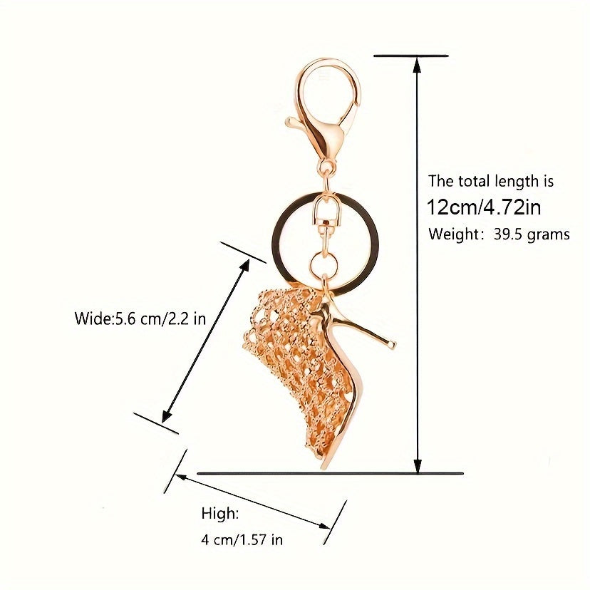 Stuttgart high heel gold. silver Key Chain